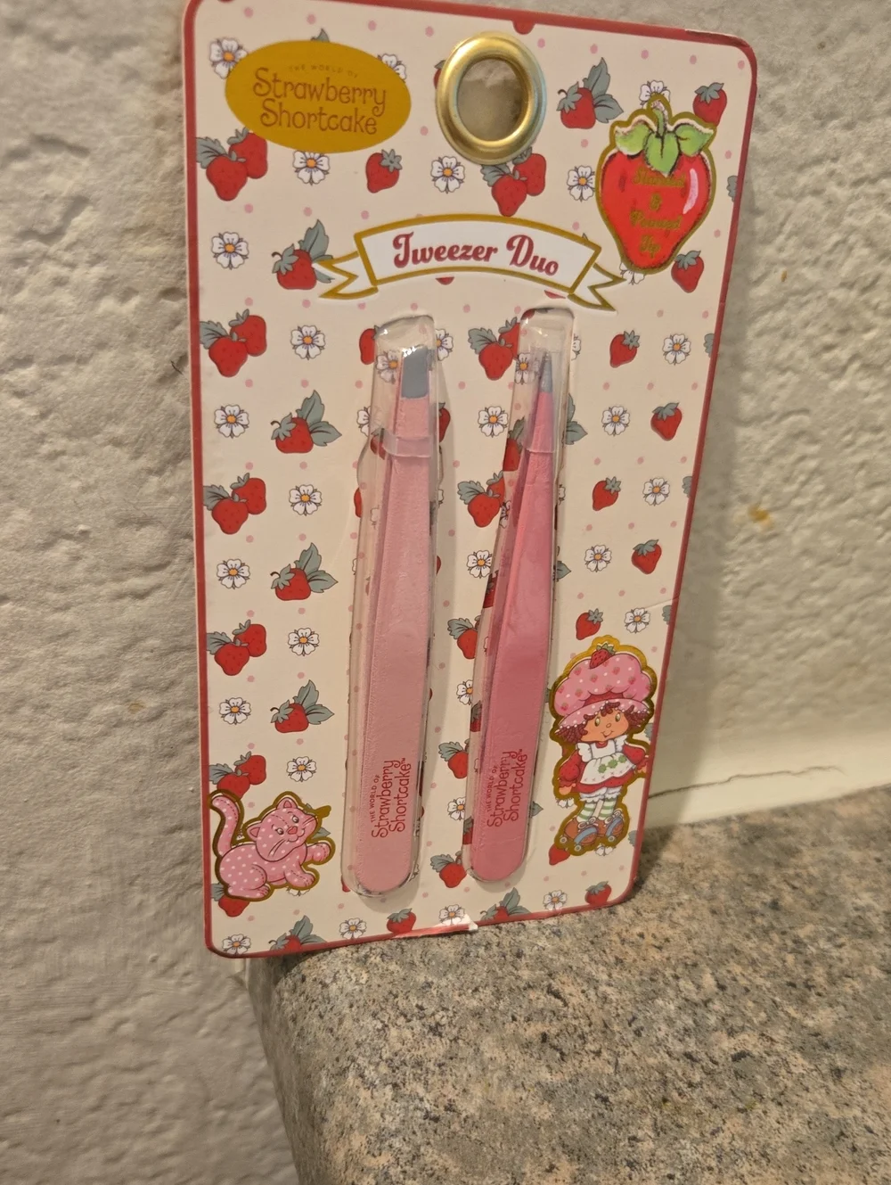 Strawberry Shortcake Pink Tweezer Duo - Precision Grooming Set Nwt